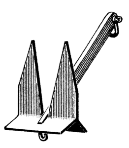 Ancre plate mobile galvanisée